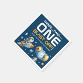 Serviette En Papier Lancement de fusée spatiale Cute 1er anniversaire (Coin)
