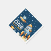 Serviette En Papier Lancement de fusée spatiale pour 1er anniversaire (Coin)
