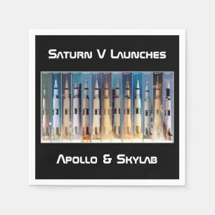 Serviette En Papier Lancement de la fusée Saturn V Moon