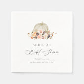 Serviette En Papier Lancement de la mariée de citrouille blanche flora (Devant)