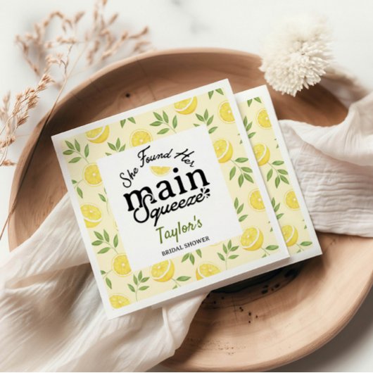 Serviette En Papier Lancement de mariage au citron