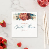 Serviette En Papier Lancement de mariage avec herbe de pampa et fleurs (En situation)