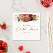 Serviette En Papier Lancement de mariage avec herbe de pampas florale (En situation)