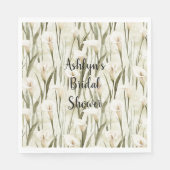 Serviette En Papier Lancement de mariage floral au lys calla blanc (Devant)