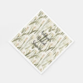 Serviette En Papier Lancement de mariage floral au lys calla blanc (Coin)