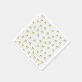 Serviette En Papier Lancement de mariage italien bleu citron (Coin)