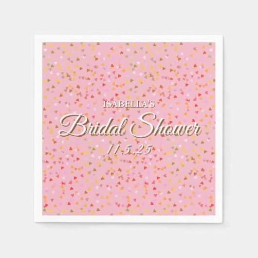 Serviette En Papier Lancer de coeurs Mariage (Devant)