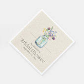 Serviette En Papier Lancer de fleurs aquarelles en lin Bohème pour mar (Coin)