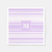 Serviette En Papier Landes lilas monogrammes (Devant)