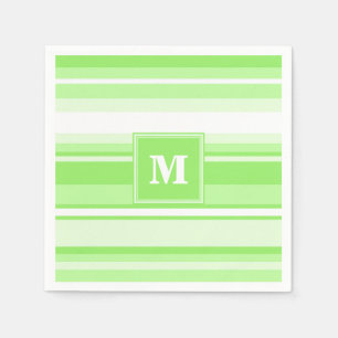 Serviette En Papier Landes vertes de chaux monogrammes