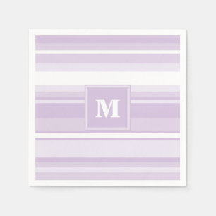Serviette En Papier Landes violettes de chardon monogramme