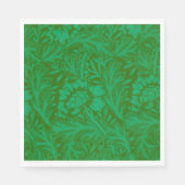 Serviette En Papier L'anémone en vert de la forêt (Devant)