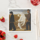 Serviette En Papier L'ange blessé (par Hugo Simberg) (En situation)