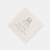 Serviette En Papier Langley Mme & Mme Mariage (Coin)