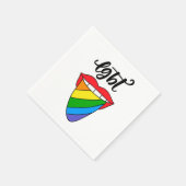 Serviette En Papier Langue arc-en-ciel LGBT (Coin)
