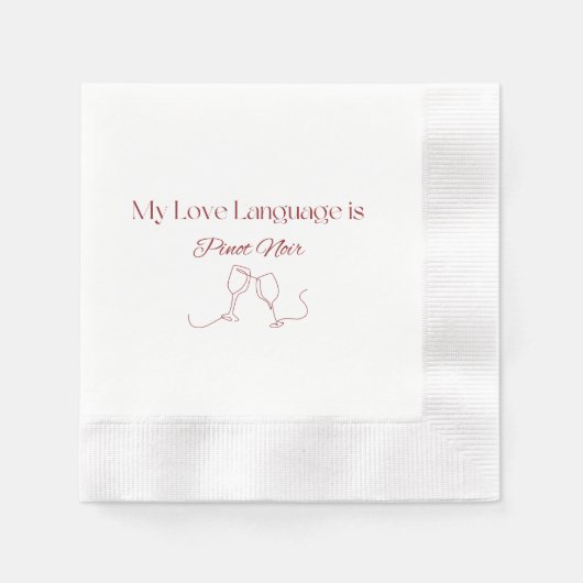 Serviette En Papier Langue d'amour : serviettes de table Pinot Noir Pa (Devant)