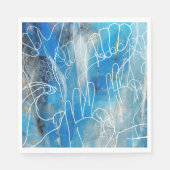 Serviette En Papier Langue des signes américaine (Devant)