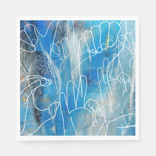 Serviette En Papier Langue des signes américaine (Devant)