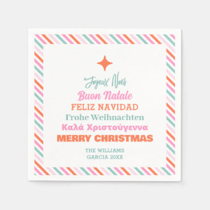 Serviette En Papier Langues modernes Joyeux Papier de Noël