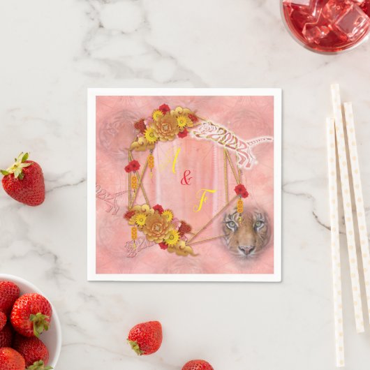 Serviette En Papier L'année du tigre (En situation)