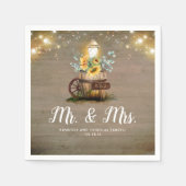 Serviette En Papier Lanterne de tournesol Rustique Mariage de automne (Devant)