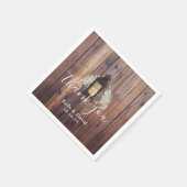 Serviette En Papier Lanterne rustique Mariage de la grange fleurie (Coin)