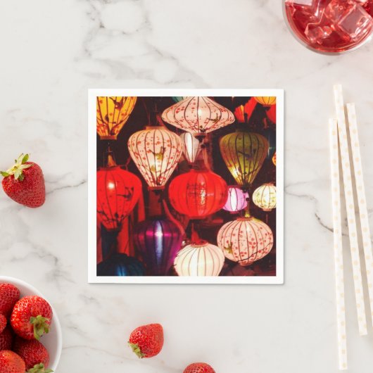 Serviette En Papier Lanternes (En situation)