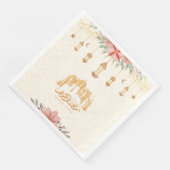 Serviette En Papier Lanternes d'aquarelle florale Ramadan Kareem (Coin)