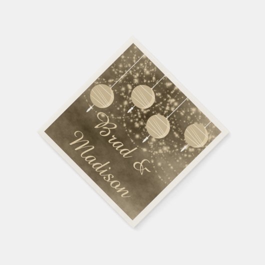 Serviette En Papier Lanternes d'ivoire (Coin)