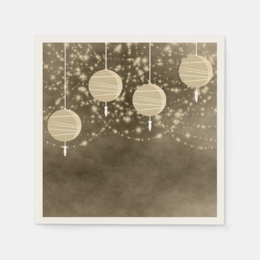 Serviette En Papier Lanternes d'ivoire (Devant)