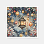 Serviette En Papier Lanternes Festive (Devant)