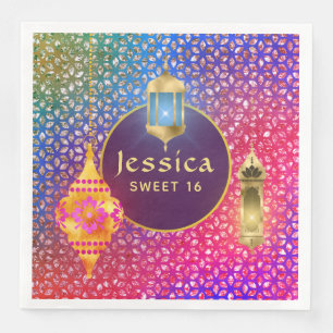 Serviette En Papier Lanternes magiques de la fête des nuits arabes Per