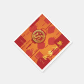Serviette En Papier Lanternes rouges Serpent chinois Nouvel An PPN (Coin)