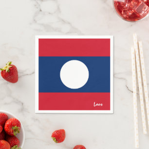 Serviette En Papier Laos & drapeau du Laos mode fête / fans de sport
