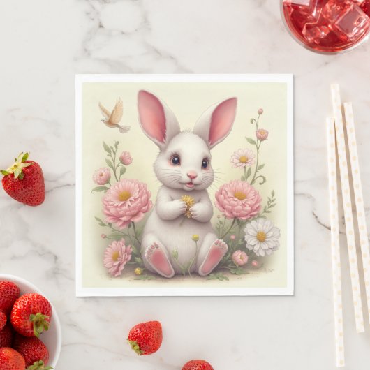 Serviette En Papier Lapin (En situation)