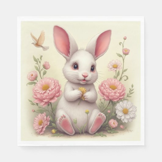 Serviette En Papier Lapin (Devant)