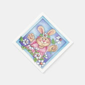 Serviette En Papier Lapin (Coin)