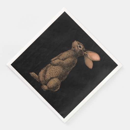 Serviette En Papier Lapin (Coin)