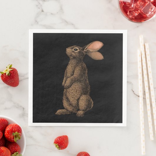 Serviette En Papier Lapin (En situation)
