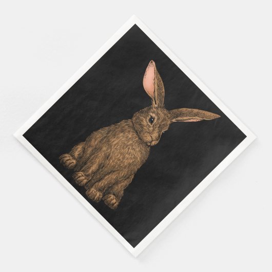 Serviette En Papier Lapin 3 (Coin)