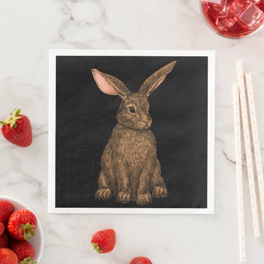 Serviette En Papier Lapin 3 (En situation)