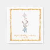 Serviette En Papier Lapin à cadre de bambou personnalisé Napkin (Devant)