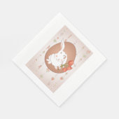 Serviette En Papier Lapin avec Tulips Spring Holiday Rabbit (Coin)