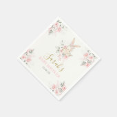 Serviette En Papier Lapin Baby shower fille (Coin)