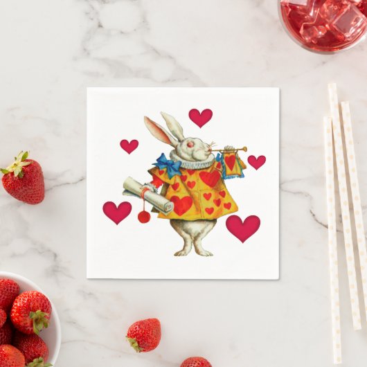 Serviette En Papier Lapin blanc 1 (En situation)