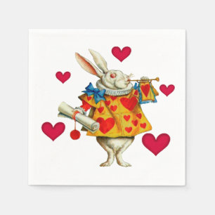 Serviette En Papier Lapin blanc 1