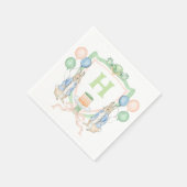 Serviette En Papier Lapin Carotte Monogram Napkin (Coin)