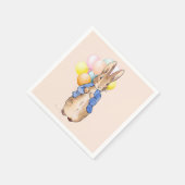 Serviette En Papier Lapin classique avec ballons (Coin)