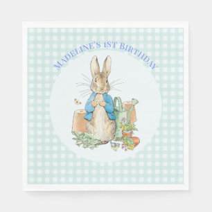 Serviette En Papier Lapin Classique personnalisé parmi les pots de pla