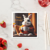 Serviette En Papier Lapin Cosy (En situation)